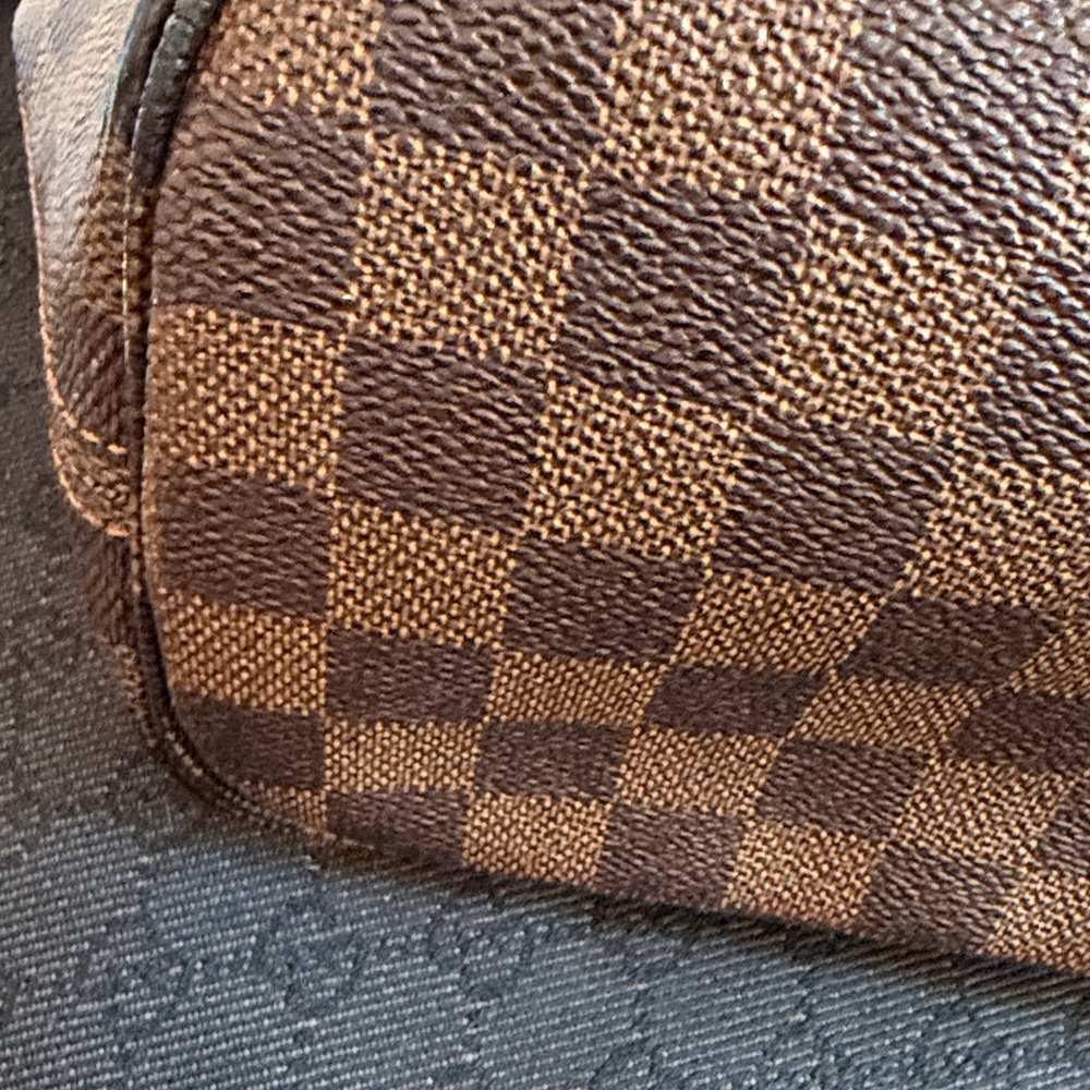 Louis Vuitton Black and Brown Checkered Tote - Picture 15 of 16